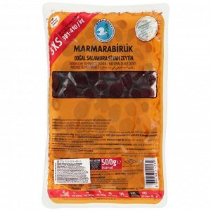 Маслины "Marmarabirlik" 0,5 кг 3XS-381-410 Luks вакуум   (оранж.уп)