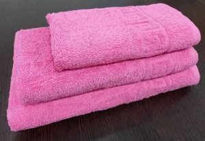 Махровое полотенце 70*140 см хлопок цвет Азалия розовая