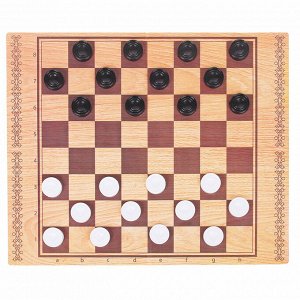 Настольная игра 2 в 1 "Нарды/шашки", большие, фишки - пластик