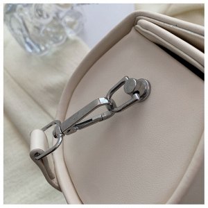 Женская сумка-багет, экокожа, на круглых ручках, жесткий каркас