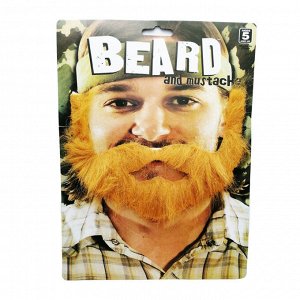 Борода рыжая BEARD, искуственный волос