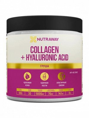 Nutraway Специализированный пищевой продукт для питания спортсменов "Collagen+Hyaluronic Acid", 180 гр