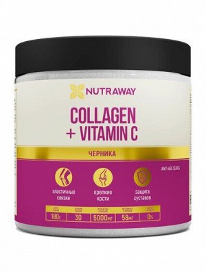 Nutraway Специализированный пищевой продукт для питания спортсменов "Collagen +C", 180 гр