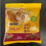 FRISKIES Сухой корм для взрослых кошек Мясо, курица и полезные овощи, 75г