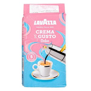 Кофе LAVAZZA CREMA E GUSTO Dolce 250 г молотый 1 уп.х 20 шт.