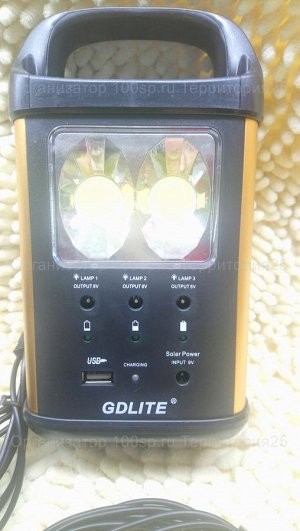 Фонарь солнечная станция Gdlite GD-8131, солнечное зарядное.