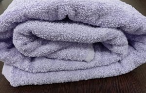 Махровое полотенце (простынь) 155*220 см хлопок цвет Лавандовый