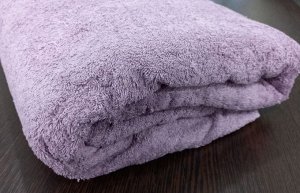 Махровое полотенце (простынь) 155*220 см хлопок цвет Сочно-лиловый