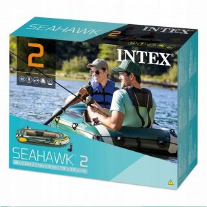 Лодка надувная Intex 68347 "Seahawk 2" 236х114х41см, весла+насос