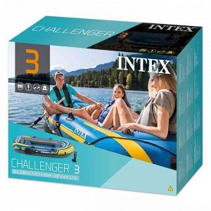 Надувная лодка Intex "Challenger 3" 68370 295х137х43см 3-местная