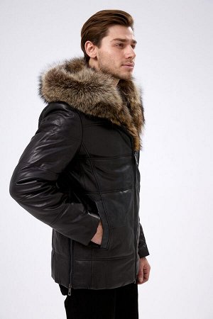 Зимняя куртка из натуральной кожи