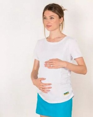 Футболка для беременных и кормящих б/р (белый)