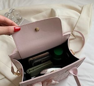 Женская сумка-планшет с тиснением через плечо, экокожа, жесткий каркас