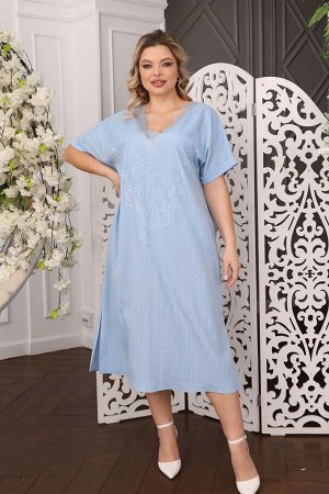 Платье WISELL П3-5007/5 голубой
