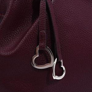 Сумка-мешок RICHET на молнии, наружный карман, длинный ремень, цвет бордовый