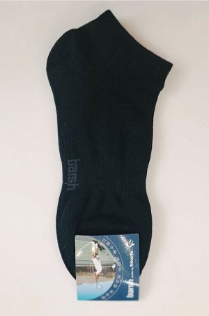 Носки мужские спортивные, укороченные, черные. Ю.Корея