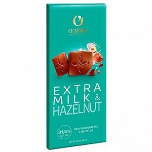 «OZera», шоколад молочный Extra milk & Hazelnut, 90 г