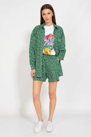 Костюм Костюм Kivviwear 3126408906 зеленый 
Состав: Вискоза-100%;
Сезон: Лето
Рост: 170

Костюм из штапеля, состоит из шорт и рубашки - это легкая и прохладная одежда для летнего сезона. Штапель - эт