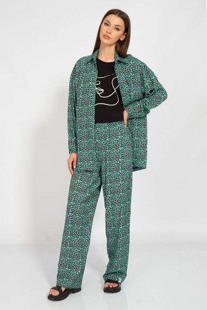 Костюм Костюм Kivviwear 3126312701 мятный 
Состав: Вискоза-100%;
Сезон: Лето
Рост: 170

Костюм из штапеля, состоит из брюк и рубашки - это легкая и прохладная одежда для летнего сезона. Штапель - это