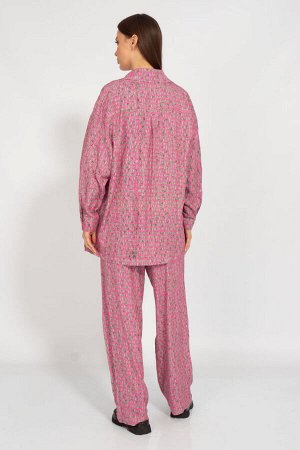 Костюм Костюм Kivviwear 3126312703 розовый 
Состав: Вискоза-100%;
Сезон: Лето
Рост: 170

Костюм из штапеля, состоит из брюк и рубашки - это легкая и прохладная одежда для летнего сезона. Штапель - эт