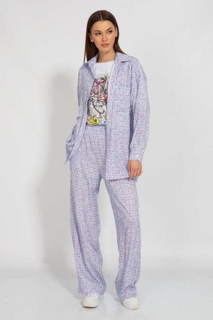 Костюм Костюм Kivviwear 3126312704 лиловый 
Состав: Вискоза-100%;
Сезон: Лето
Рост: 170

Костюм из штапеля, состоит из брюк и рубашки - это легкая и прохладная одежда для летнего сезона. Штапель - эт