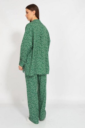 Костюм Костюм Kivviwear 3126312706 зеленый 
Состав: Вискоза-100%;
Сезон: Лето
Рост: 170

Костюм из штапеля, состоит из брюк и рубашки - это легкая и прохладная одежда для летнего сезона. Штапель - эт