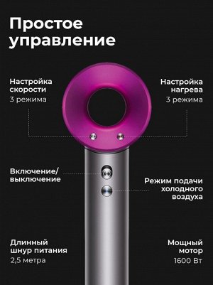 Фен для волос Stimaxon Super Hair Dryer / 5 насадок