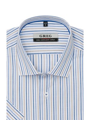 Сорочка мужская короткий рукав GREG 121/101/4226/1