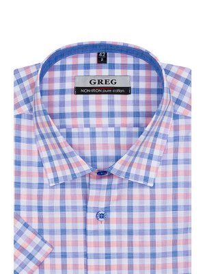 Сорочка мужская короткий рукав GREG 245/201/6122/C/1