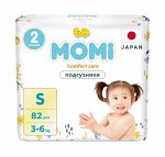 MOMI Comfort Care подгузники   S (3-6 кг), 82 шт НОВИНКА!