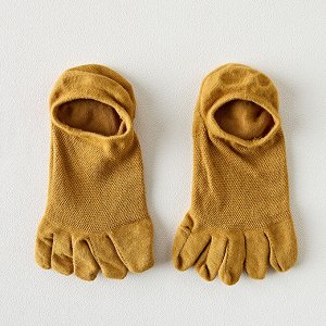 Мужские носки с пальчиками, цвет желтый
