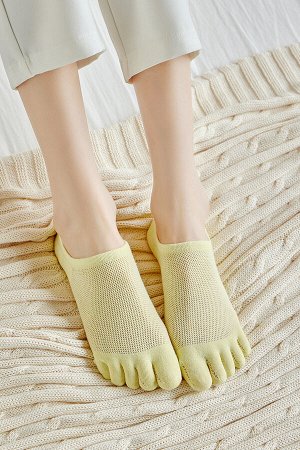 Женские носки с пальчиками желтые