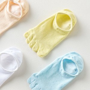 Женские носки с пальчиками желтые