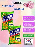 Чипсы Нонг Шим луковые кольца 40гр (ONION Flavored RINGS) Ю.Корея
