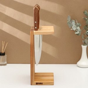 Подставка для ножей , береза, 18x13x30 см