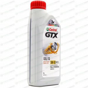 Масло моторное Castrol GTX 5w30, синтетическое, API SP, ACEA C3, универсальное, 1л, арт. 3431024