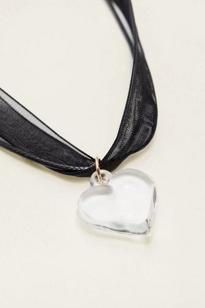 Ожерелье с сердцем из органзы 00229404