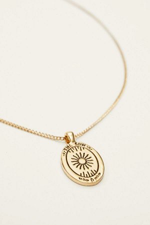 Ожерелье с подвеской Таро Солнца. Позолоченный. 00162411