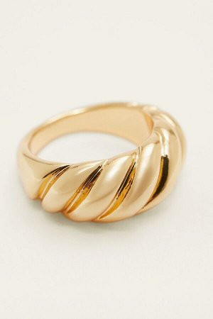 Текстурированное кольцо. Позолоченный. 00158411