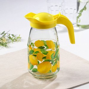 Набор питьевой «Лимон», стеклянный, кувшин+6 стаканов, 1500/230 мл