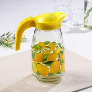 Набор питьевой «Лимон», стеклянный, кувшин+6 стаканов, 1500/230 мл