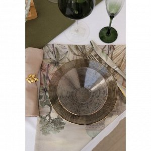 Салатник стеклянный «Фьюжн», 600 мл, d=20,5 см, цвет серый