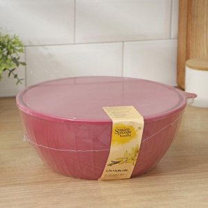 Набор салатников с крышками Giaretti Bono, 3 шт.: 5 л, 2.8 л, 1.7 л, пластик, МИКС
