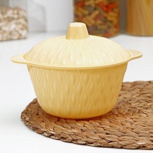 Миска с крышкой Доляна, 19x16x15,5 см, цвет МИКС