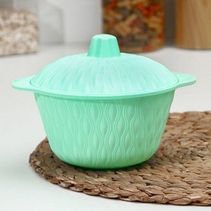 Миска с крышкой Доляна, 19x16x15,5 см, цвет МИКС