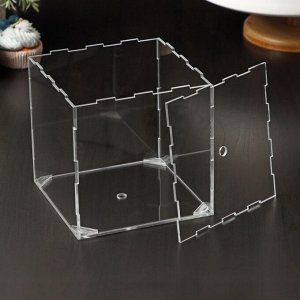 Фальшярус для торта, куб, 15x15x15 см, цвет прозрачный