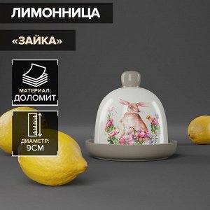 Лимонница Доляна «Зайка», 9?9 см, цвет белый