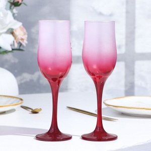 Набор свадебных бокалов  «Совет да любовь», 200 мл, красно-розовый
