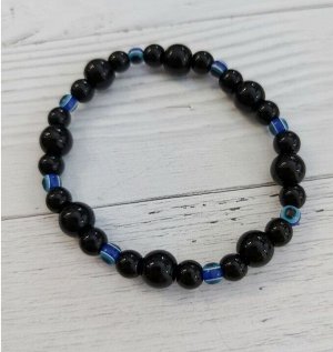 Sapphire Браслет черный Агат + Глаз Фатимы