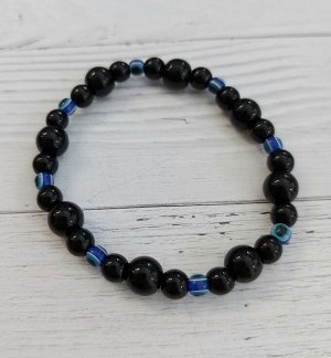 Sapphire Браслет черный Агат + Глаз Фатимы